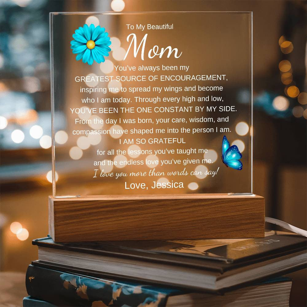 To My Beautiful Mom | Personalized Acrylic Plaque