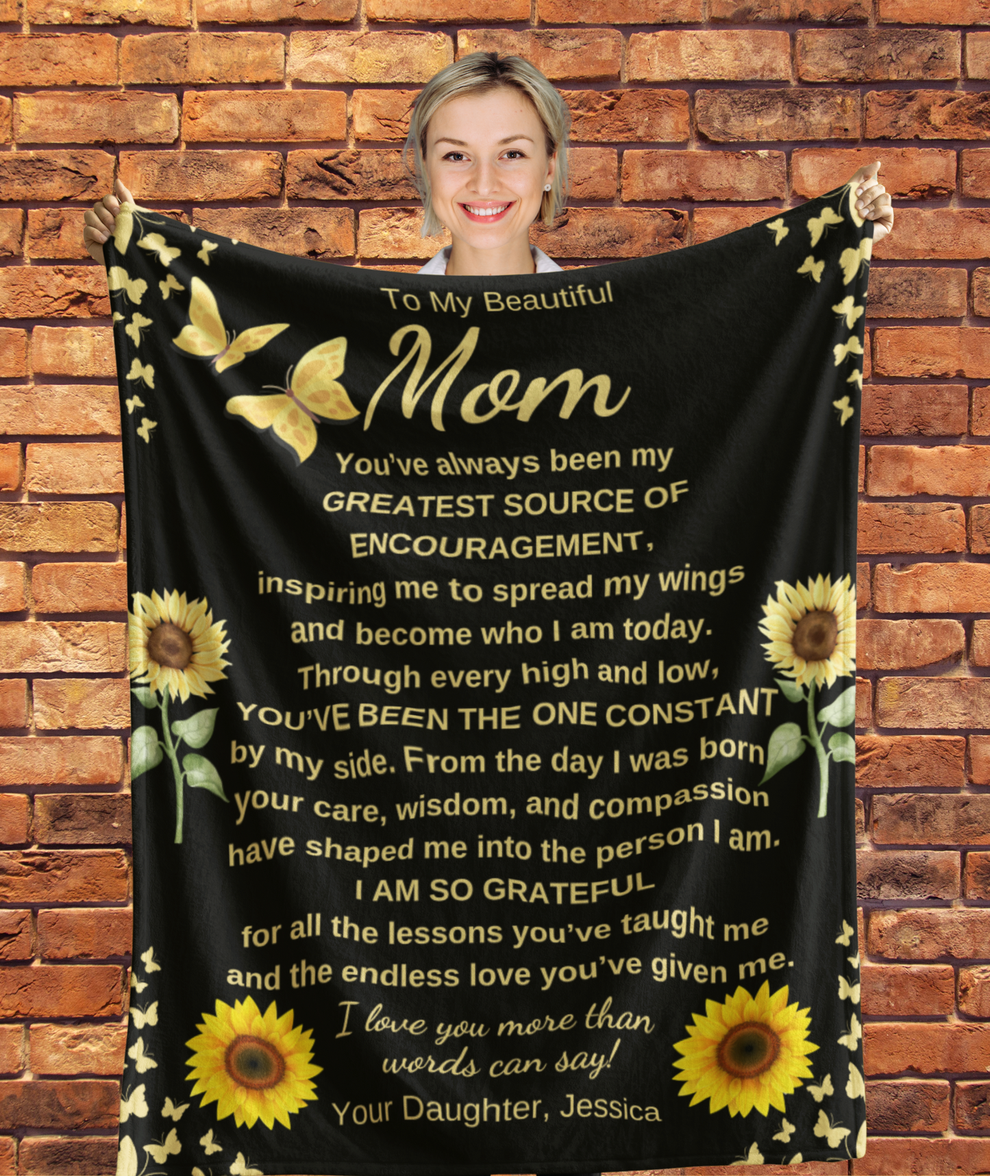 To My Beautiful Mom | Plush Fleece Blanket