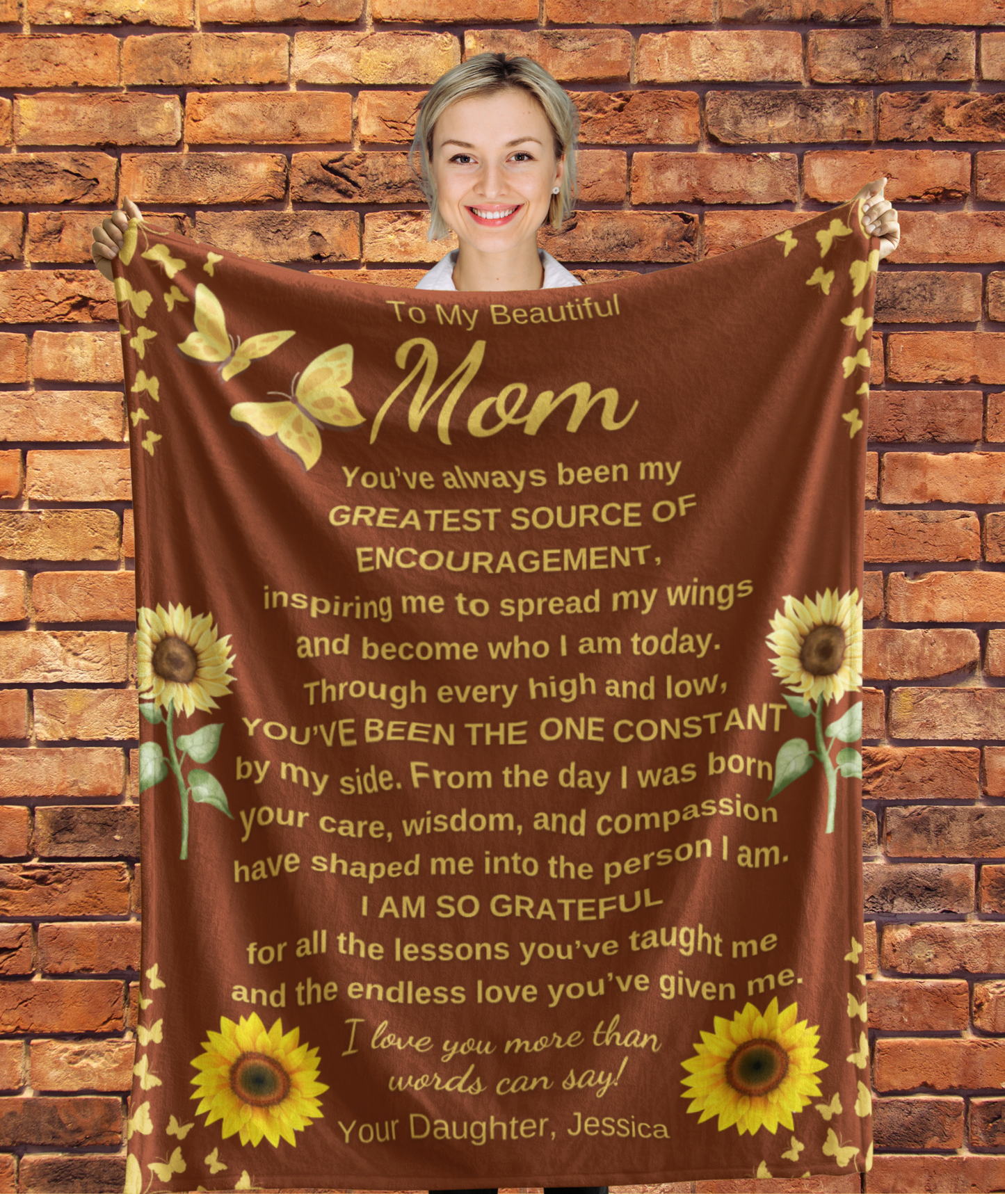 To My Beautiful Mom | Plush Fleece Blanket
