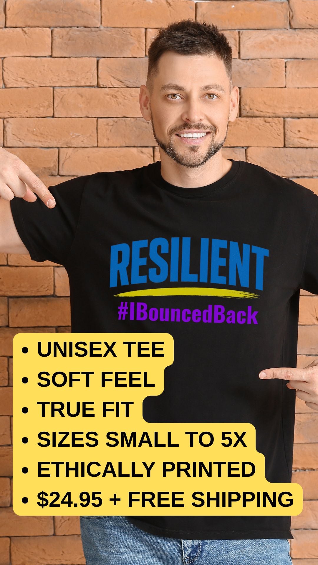 Resilient Unisex Softstyle T-Shirt | #IBouncedBack Inspirational Tee