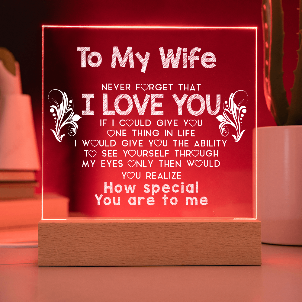 To My Wife | Acrylic Plaque
