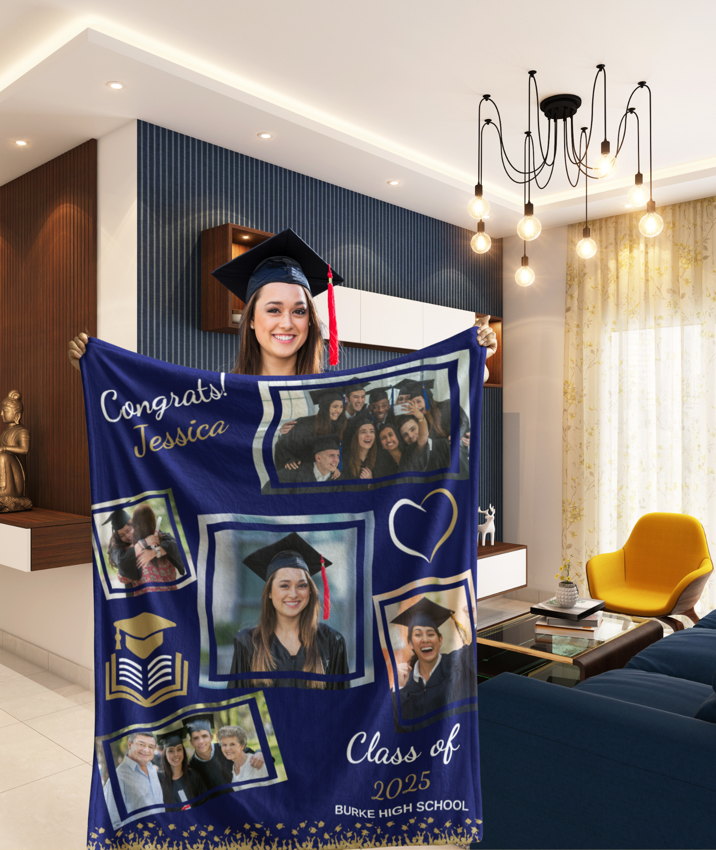 Personalized 2025 Graduation Blanket | Fleece Blanket