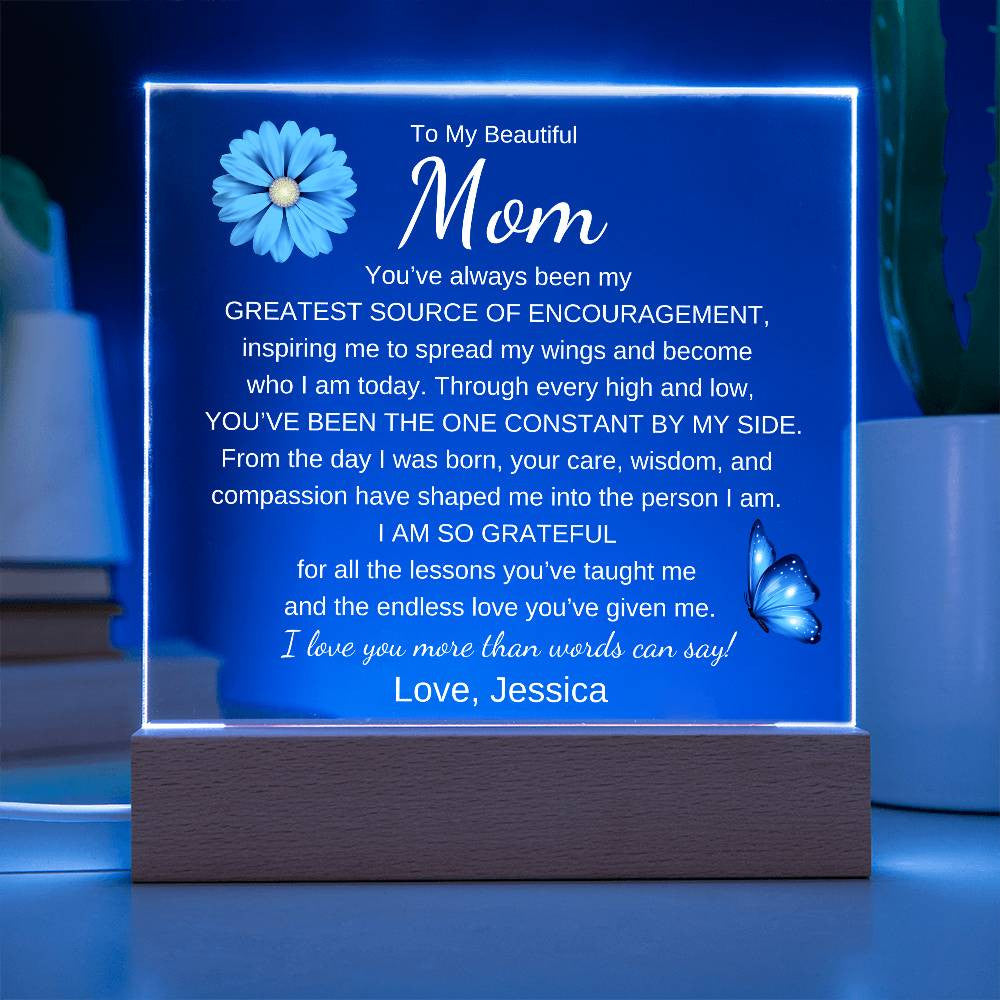 To My Beautiful Mom | Personalized Acrylic Plaque
