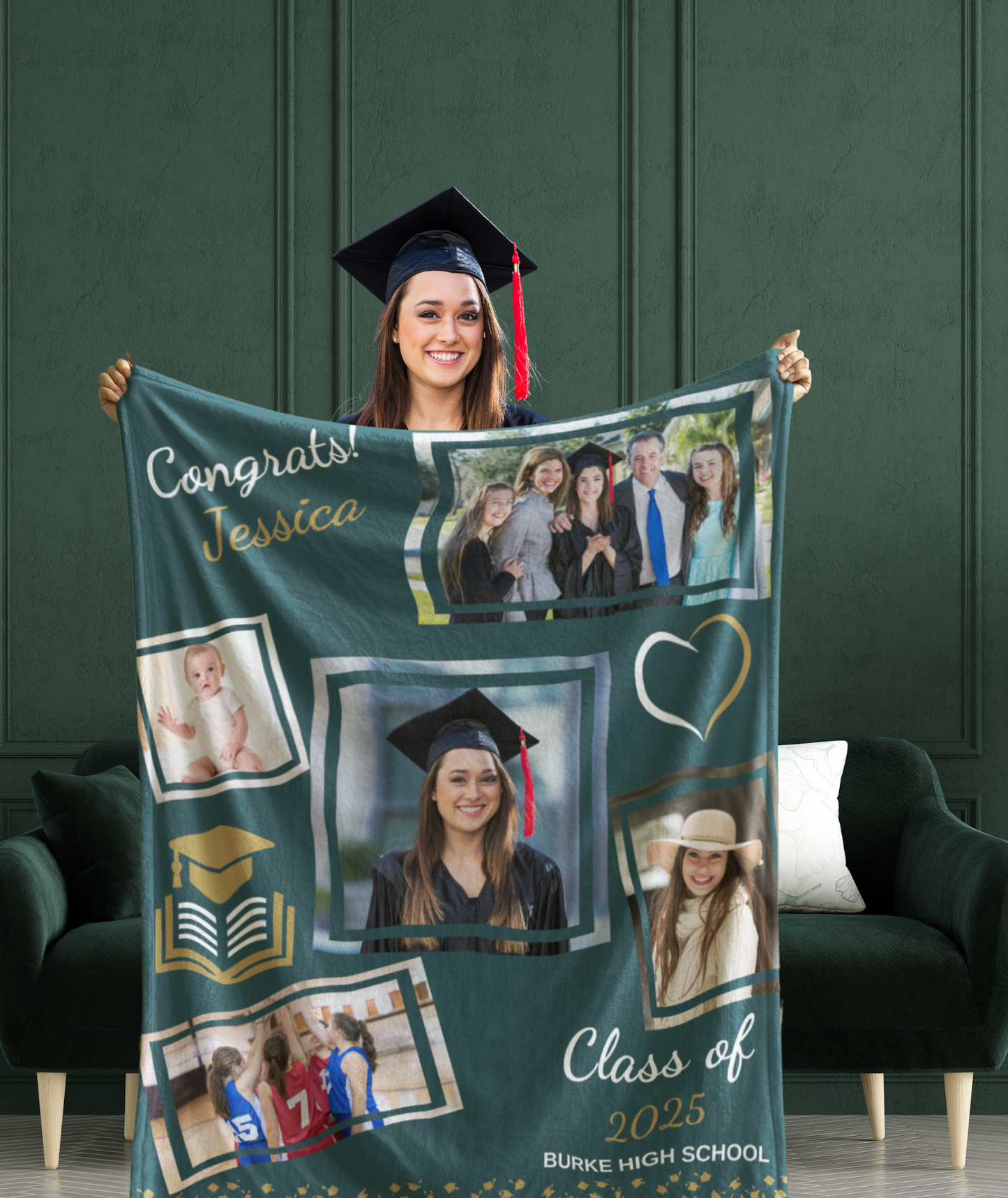 Personalized 2025 Graduation Blanket | Fleece Blanket
