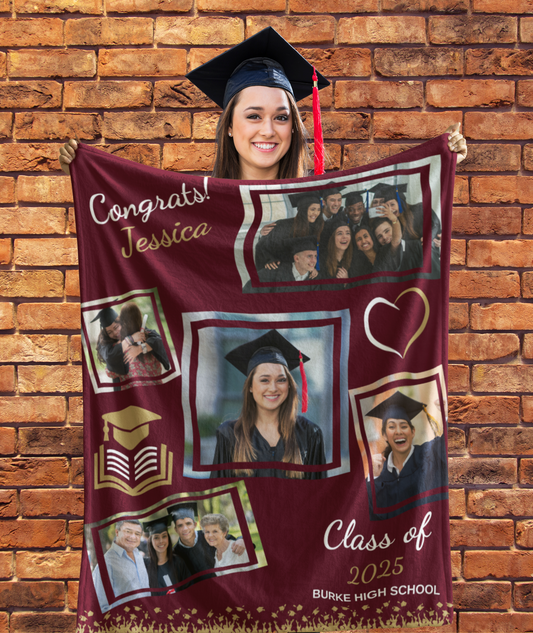 Personalized 2025 Graduation Blanket | Fleece Blanket